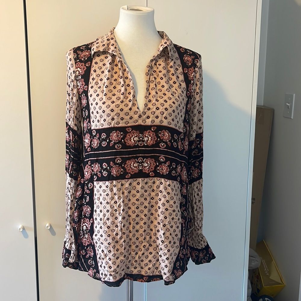 Free People Long Sleeve Tunic Top